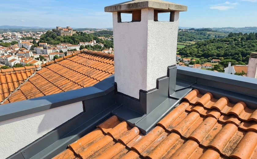 Caleiras na Hora — Custom metal roof flashings, chimney weatherproofing and parapet copings in Leiria