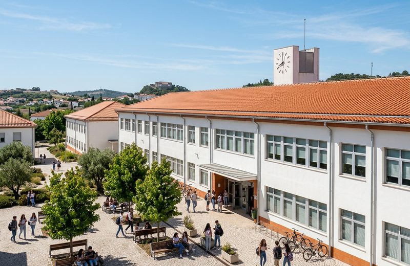 Gutter, downspout and roof maintenance and installation for schools and public buildings in Leiria — Caleiras na Hora