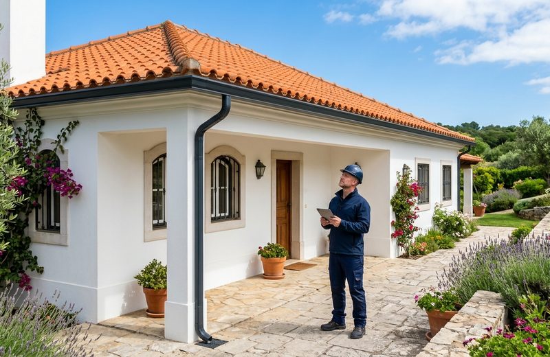 Post-storm gutter and roof repair for insurance claims and real estate agencies in Leiria — Caleiras na Hora